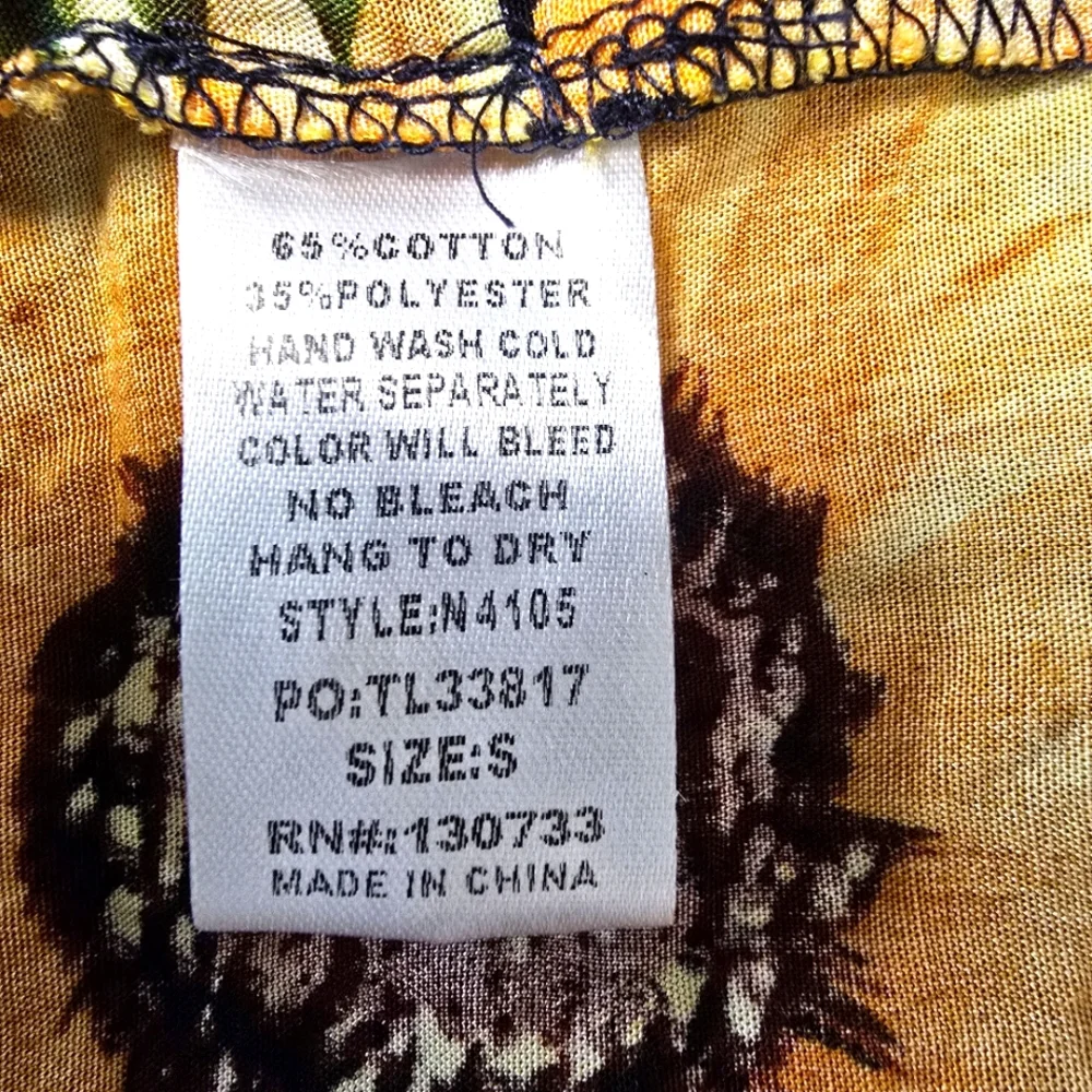 2/$30 Umgee Strapless Sunflower Sun Dress Sz S Oversize Boho Prairie Cottagecore
